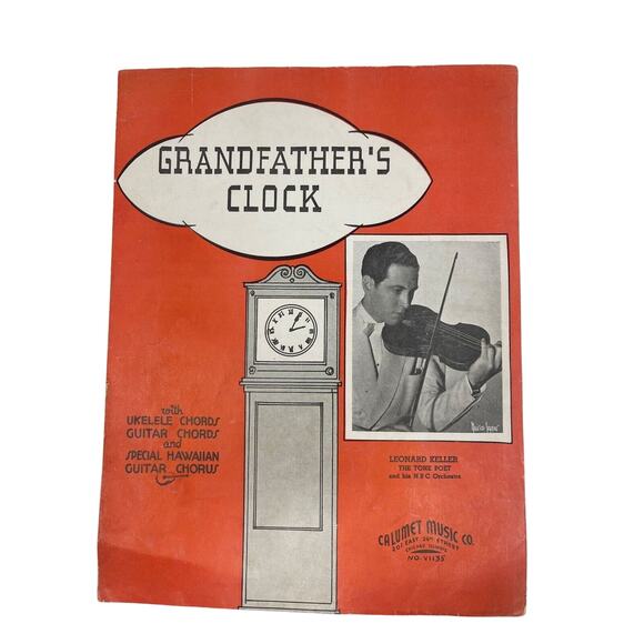 1936 Grandfathers Clock Sheet Music Leonard Keller Hawaiian Guitar Chorus - Picture 1 of 6